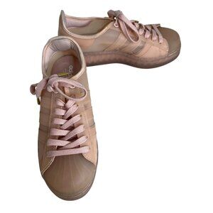 Adidas Womens Pink Jelly Sneakers Size 7 Transparent Shell Toe Casual Shoes